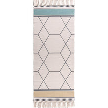 Load image into Gallery viewer, SKTEZO Cotton and Linen Tassel Woven Carpet Floor Mat Door Bedroom Tapestry Decorative Blanket Tea Living Room Carpet area rug