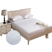 Load image into Gallery viewer, Smooth Waterproof Mattress Protector Cover For Bed Solid White Wetting Breathable Hypoallergenic Protection Pad Cover Anti-mite