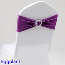 Load image into Gallery viewer, 20 Colours Spandex sash wedding lycra chair band stretch for chair covers decoration party dinner banquet chair sash