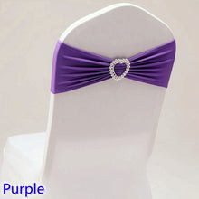Load image into Gallery viewer, 20 Colours Spandex sash wedding lycra chair band stretch for chair covers decoration party dinner banquet chair sash