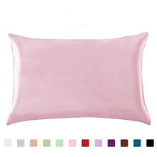 Load image into Gallery viewer, 100% Queen Standard Satin Silk Soft Mulberry Plain Pillowcase Cover Chair Seat Square Pillow Cover Home19