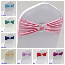 Load image into Gallery viewer, 20 Colours Spandex sash wedding lycra chair band stretch for chair covers decoration party dinner banquet chair sash